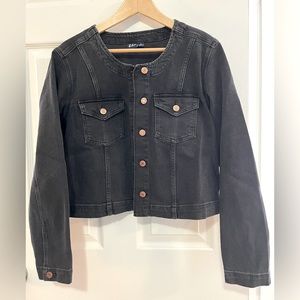 GAP - Collarless Denim Jacket with Washwell